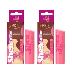 Zestaw: 2x beBIO Naturalny regenerujący balsam do ust z dodatkiem masła shea 5 g