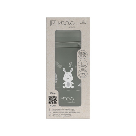 Nuvita, Bidon termiczny z ustnikiem Sage green, 350 ml
