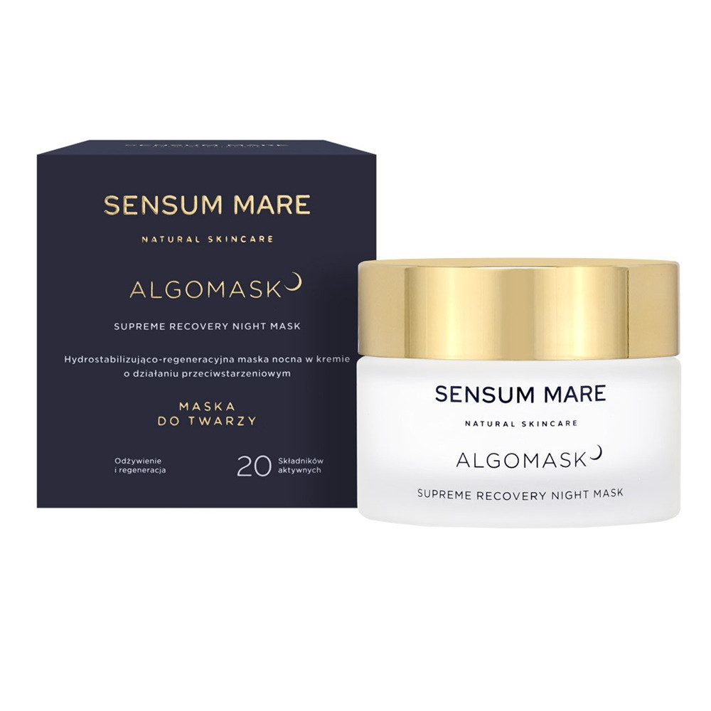 Sensum Mare - Algomask hydrostabilizująco regeneracyjna maska nocna - 50 ml - Nabea.pl