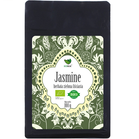 ECOBLIK HERBATA ZIELONA LIŚCIASTA JAŚMINOWA BIO 100 g