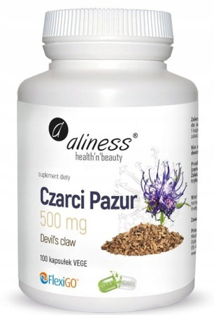 Aliness Czarci Pazur (Devil’s claw) 500 mg x 100 VEGE caps.