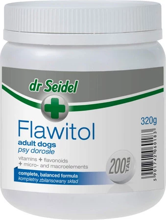 DR SEIDEL Flawitol Witaminy dla psów dorosłych 200tabl.