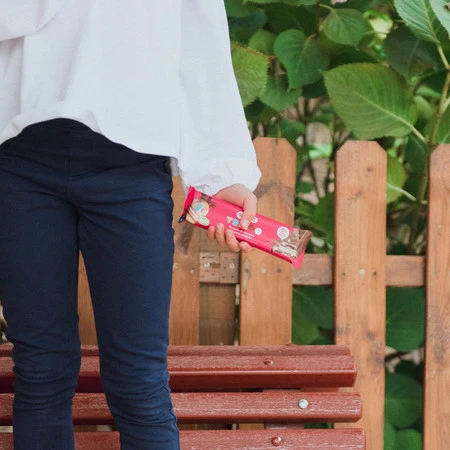 Smileat Triboo, BIO Wafelek z nadzieniem kakaowym w mlecznej czekoladzie, 40 g