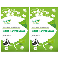Zestaw 2x Bio Planet − Mąka kasztanowa bezglutenowa  BIO − 700 g