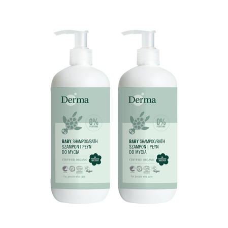 Zestaw: 2x Derma Eco Baby mydło i szampon do ciała 500ml