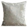Świąteczna poszewka dekoracyjna z błyszczącym wzorem i ozdobną lamówką, rozm.: 45 x 45 cm, kolor srebrny