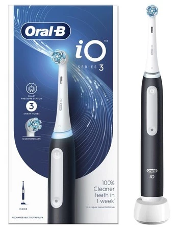 ORAL-B BRAUN SZCZOTECZKA ELEKTRYCZNA iO SERIES 3 BLACK iOG3.1A6.0 (3 programy, 1 końcówka)