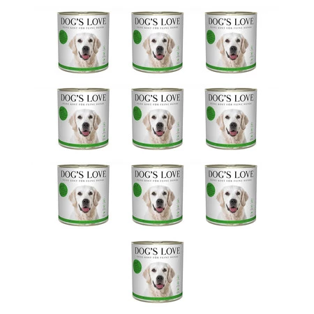 Zestaw 10x DOG'S LOVE WILD dziczyzna z marchewką, selerem, ziemniakami i śliwkami (800g)