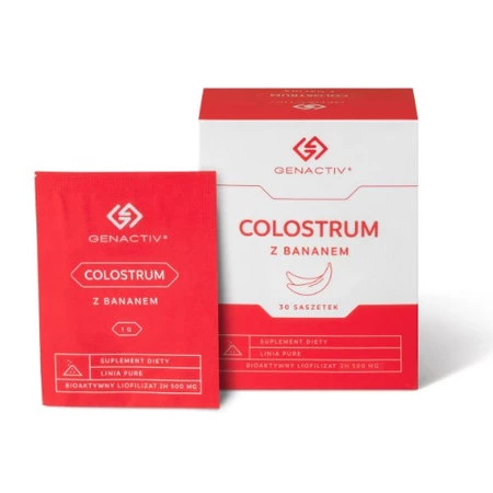Genactiv − Colostrigen z bananem 500 mg − 30 sasz.