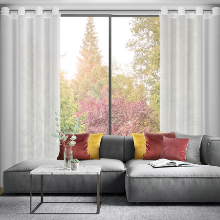 FIRANA GOTOWA LUNA 140 X 250 CM BIAŁY