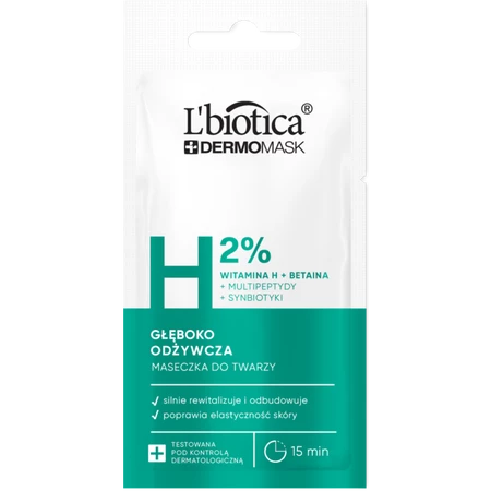 L'biotica Dermomask głęboko odżywcza maska z witaminą H 8ml