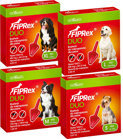 FIPREX DUO Krople na kleszcze pchły u psa XL >40kg 1szt.