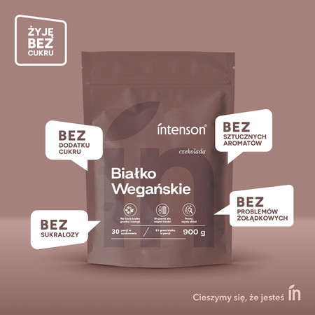 Intenson Wegańskie białko smak czekolada 900g