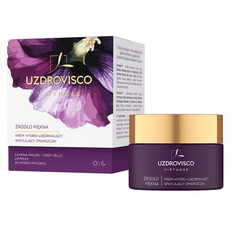 Uzdrovisco, Virtuose, Źródło piękna, krem hydro-ujędrniający spłycający zmarszczki, 50 ml