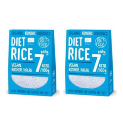 Zestaw: 2x DIET-FOOD Makaron Konjac Shirataki Rice bezglutenowy Bio 385g (300g)