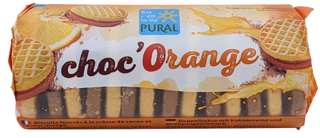 CIASTKA MARKIZY MINI Z KREMEM KAKAO - POMARAŃCZA BIO 85 g - PURAL
