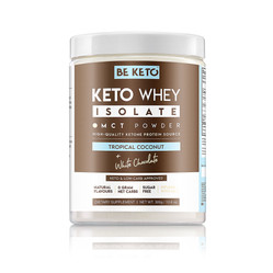 Keto Izolat Białka z olejem MCT Tropikalny Kokos Biała Czekolada