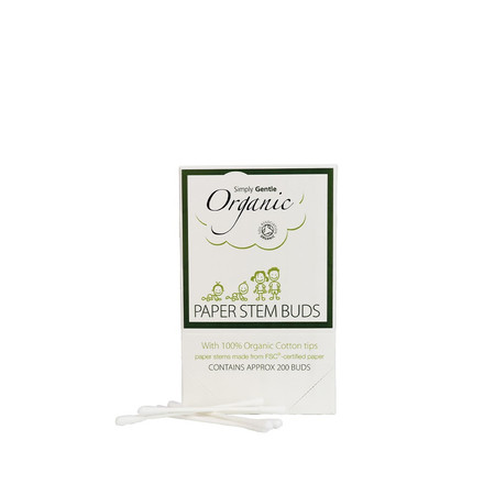 Simply Gentle, Organiczne patyczki kosmetyczne do uszu, 200 szt.
