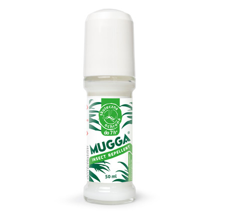 Mugga Roll-On w kulce 20% DEET chroni przed ukąszeniami komarów, meszek, kleszczy 50 ml