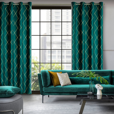 ZASŁONA DEKORACYJNA PIERRE CARDIN MARGO 140 X 250 CM TURKUSOWY