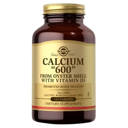 SOLGAR Calcium „600” from Oyster Shell with Vitamin D3 - Wapń z muszli ostryg 120 tabl.