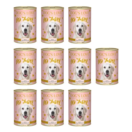 Zestaw 10x DOG'S LOVE Kalb - cielęcina z pstrągiem i jabłkiem (400g)