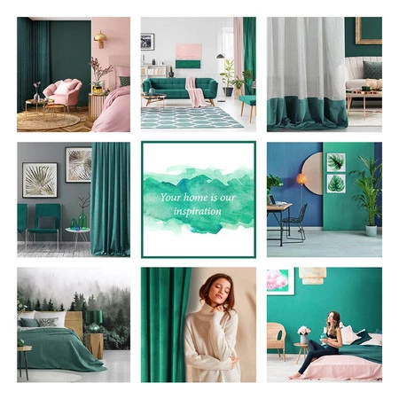 ZASŁONA GOTOWA KIDS 2 140 X 250 CM MIĘTOWY