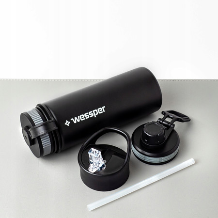 Wessper Butelka termiczna termos THERMOSTEEL czarna 500ml