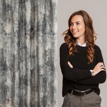 ZASŁONA GOTOWA ESTER NA TAŚMIE 140 X 250 CM SREBRNY