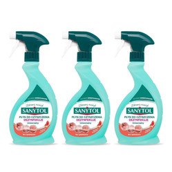 Zestaw: 3x SANYTOL Płyn uniwersalny o zapachu grejpfruta i trawy cytrynowej 500ml