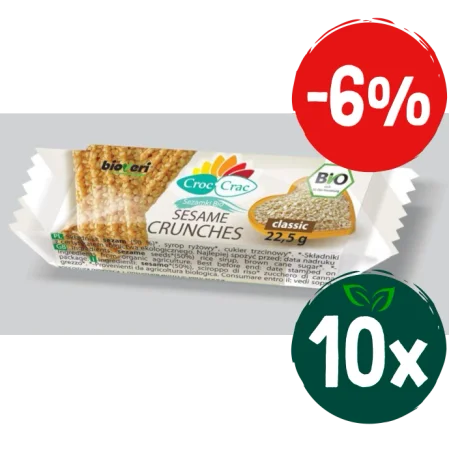 Zestaw: 10x Bioveri − Croc-Crac classic, sezamki Bio − 22.5 g