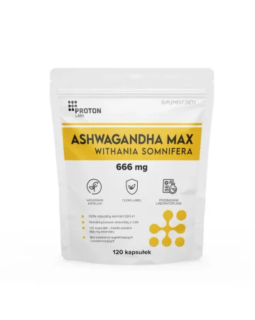 Proton Labs Ashwagandha MAX 666 mg 120 kaps.