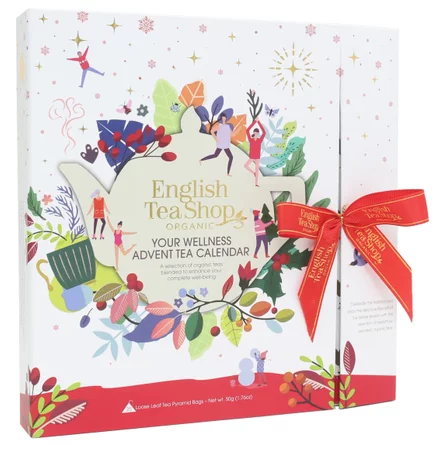 English Tea Shop, Kalendarz adwentowy ze wstążką, White Book, 25 piramidek