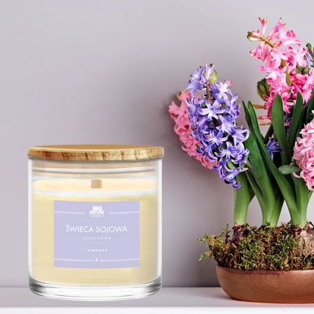 Big Nature Świeca Sojowa LAWENDA 215 g