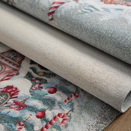 Bieżnik świąteczny gobelinowy 40x100 cm – Chatka Świętego Mikołaja