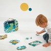 Janod Puzzle progresywne w walizce Dinozaury 4 układanki – 6, 9, 12 i 16 elementów 2+, Made in France (stary indeks: J02657)