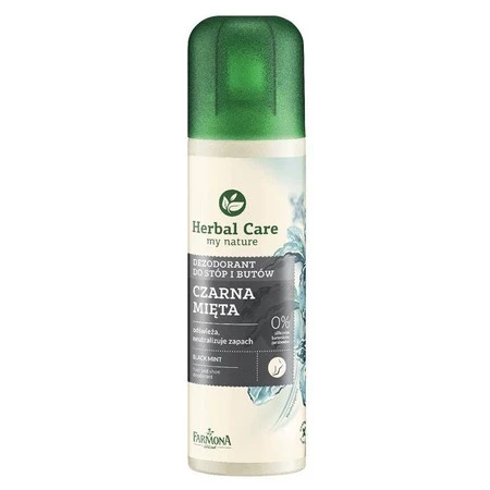 Herbal Care Czarna Mięta odświeżający dezodorant do stóp i butów 150ml