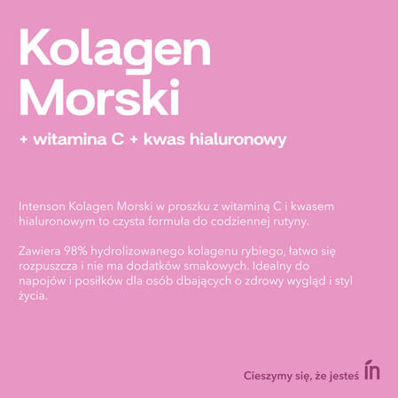Intenson Kolagen morski + Witamina C + kwas hialuronowy 60g
