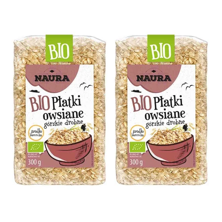 Zestaw 2x Płatki owsiane górskie BIO 300 g
