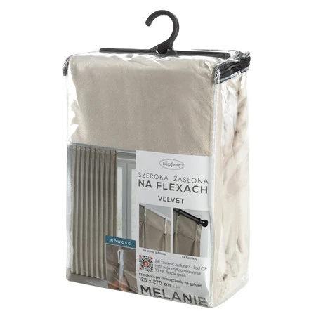 Zasłona ZAS/MELANIE/BEŻ 125X270 FLEX