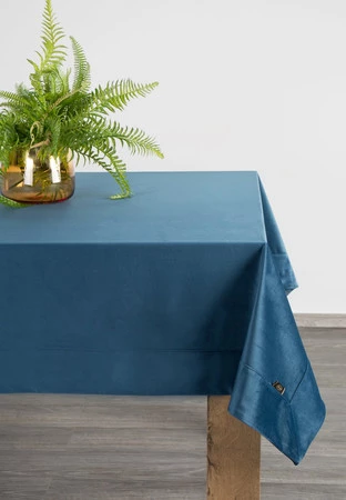 OBRUS VELVET 145 X 180 CM GRANATOWY