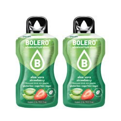 Zestaw: 2x Bolero Aloe Vera Strawberry 9g napój w proszku bez cukru