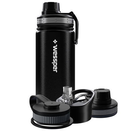 Wessper Butelka termiczna termos THERMOSTEEL czarna 500ml