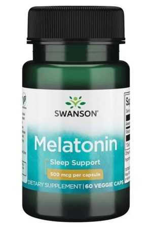 Swanson Melatonina 500mcg 60 kaps.