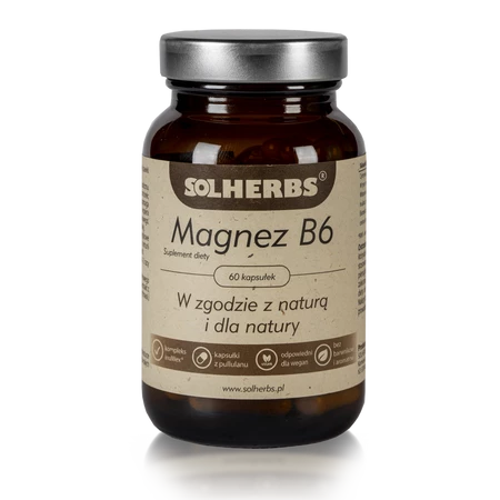 MAGNEZ B6 60 KAPSUŁEK (94 mg + 0,7 mg) - SOLHERBS