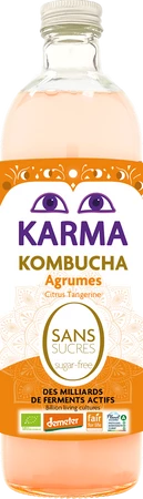 KOMBUCHA Z CYTRUSAMI BEZ CUKRU FAIR FOR LIFE DEMETER BIO 750 ml - KARMA KOMBUCHA