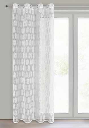 FIRANA GOTOWA ROZI 140 X 250 CM BIAŁY