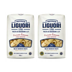 Zestaw 2x Makaron Liguori IGP Mezze Maniche Rigate 500g