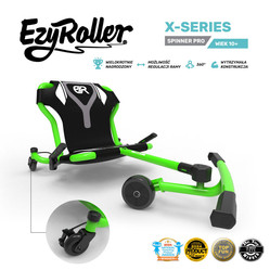 EzyRoller Spinner Pro X Pojazd gokart napędzany nogami z funkcją 360° 10 lat+ Green