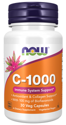NOW FOODS Witamina C 1000 mg z Bioflawonoidami cytrusowymi (30 kaps.)